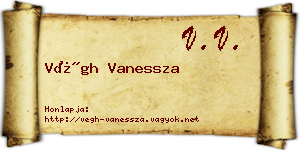Végh Vanessza névjegykártya