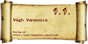 Végh Vanessza névjegykártya